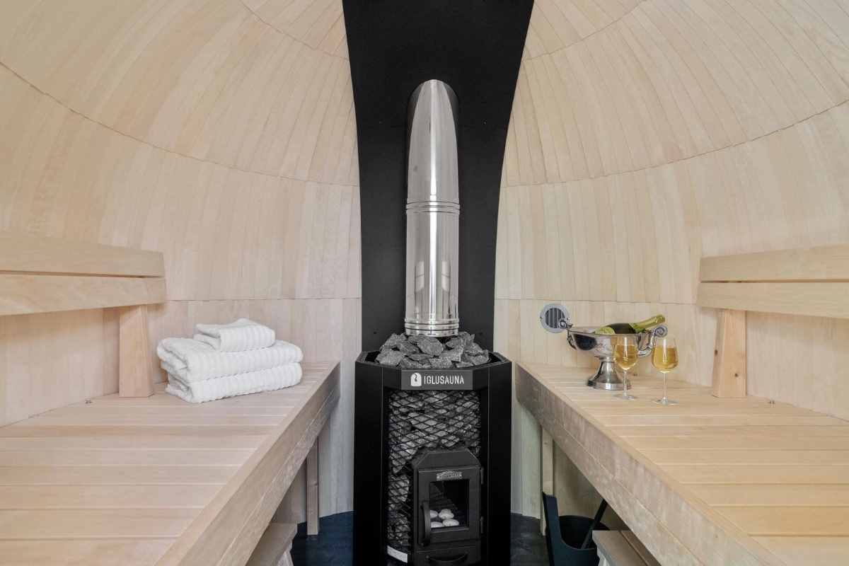 Privat sauna i Konglehytta 1 i Mjøsli