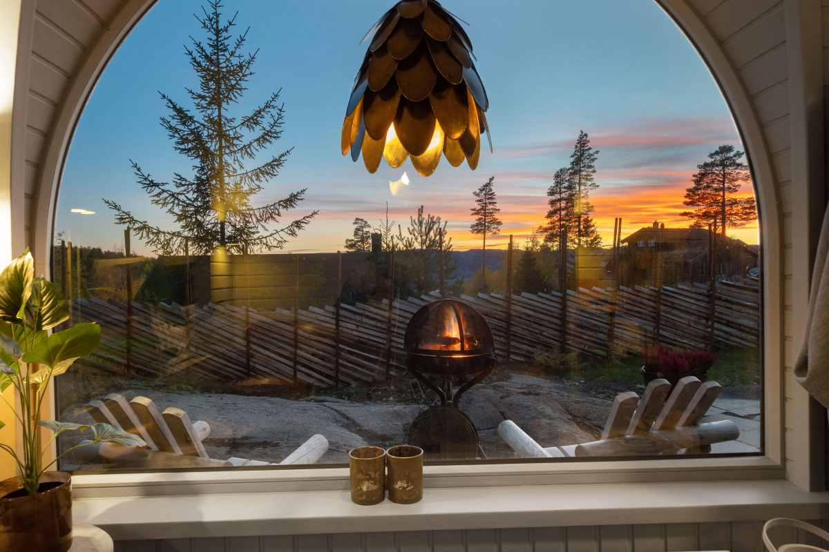 Utsikt fra stue i Konglehytta 3