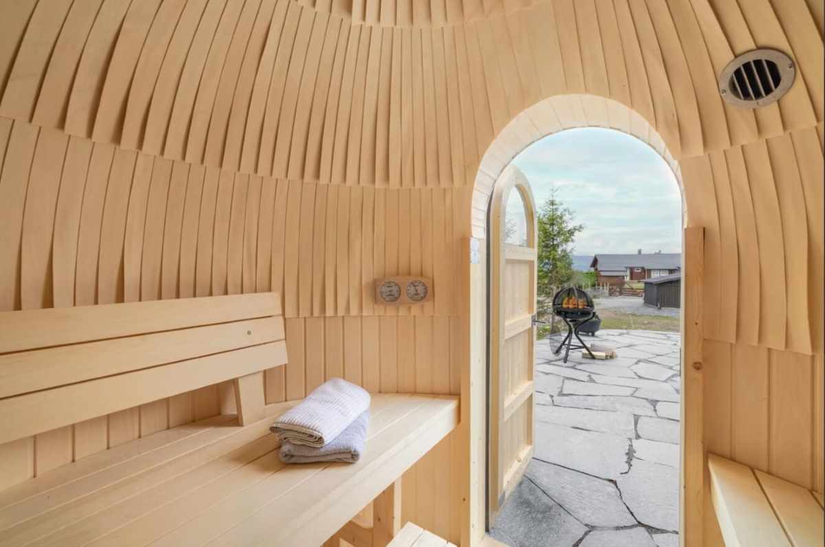 Privat sauna i Konglehytta 2 i Mjøsli