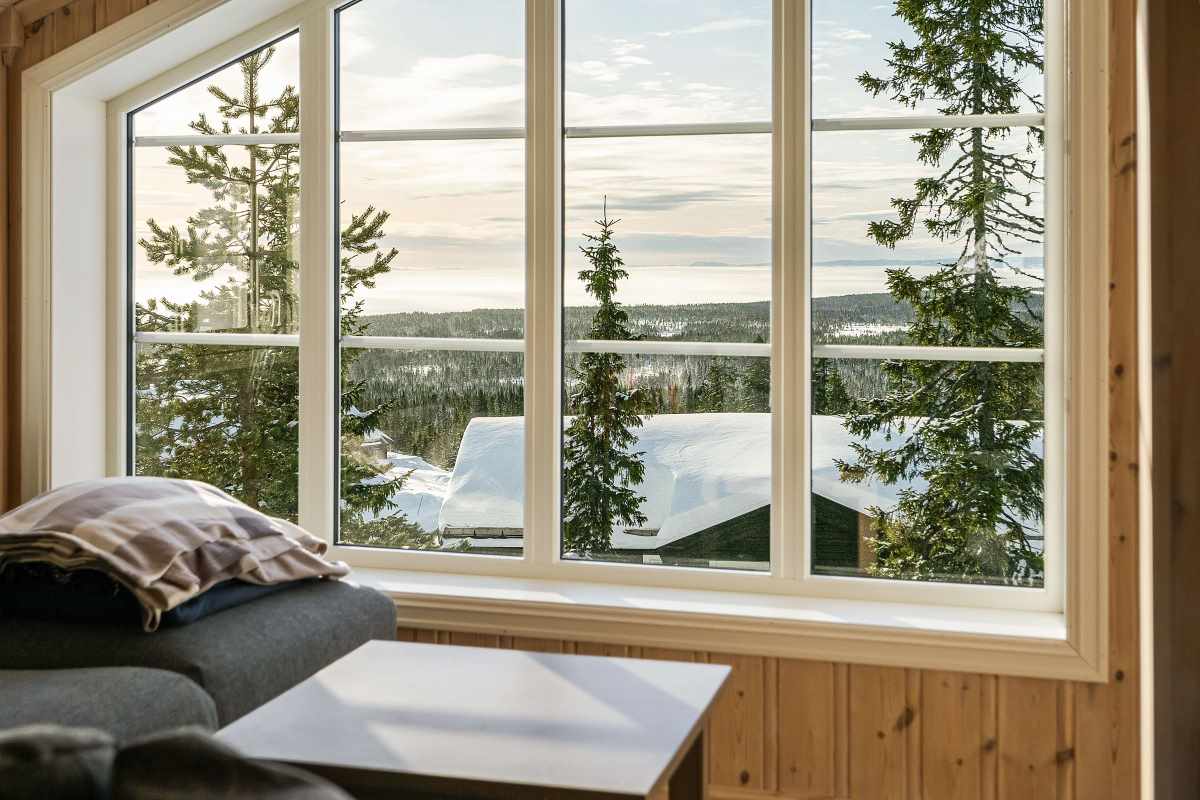 Loftsstue og utsikt over Budor i Stæren på Budor