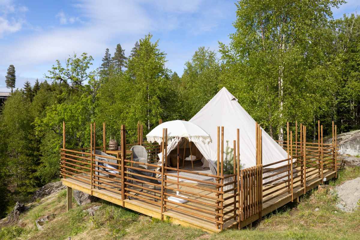 Glamping-teltet Stjernetaket i Mjøsli